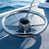 stainless steel Steering Wheel Stainless Steel Boat Steering Wheel 11-Inch for Stations