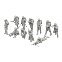 11 Pieces Unpainted Miniature Action figures  One-Piece Resin Action figures  Figurine Realistic Decor for Hobbyists