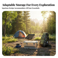 Large Capacity Stackable Storage Box sturdy Stackable Gear Crate robustDuty Organizer Container Multi-Functional for Outdoor aficionados, Vehicle Owners, Camping, Car Trunk, Outdoors, Garage