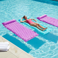 Lightweight Inflatable Water Mattress Portable Sunbathing Lounger Buoyant Lounger Fast Inflation & Deflation for Adults, Beach, Lake