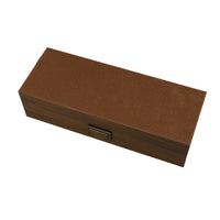 Watch Organizer with Glass Lid Wooden Timepiece Organizer Storage Box with Glass Lid Wood-Grain for Collectors, Dresser, Bedside Table, Retail Counter