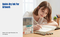 Fineliner Pen Set, Multicolor Drawing Pens, Comic Outlining, Drawing, Design, Pigma Ink