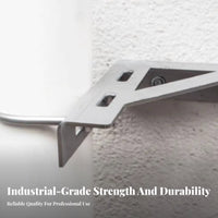 Stainless Steel Pipe Bracket Rustproof Stainless Steel Pipe Hanger Long-Lasting L-Shaped Wall Mount Bracket Heavy Duty for DIY Enthusiasts, Professionals, Outdoor, Garages, Basements, Basement