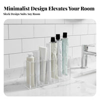 Tiered Tube Display Rack Freestanding Cosmetic Organizer Multicompartment for Students