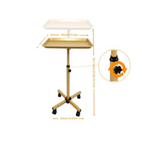 Salon Tray Cart Space Saving Service Cart Stable Trolley for Hair Stylists, Nail Technicians, Beauty Parlors