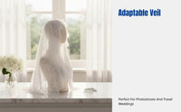 Bridal Veil, Soft Mesh Lace Headpiece, Half-Cover Wedding Accessory, Elegant New Design, Photoshoot Prop
