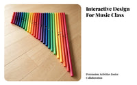 25 Pieces Multicolored Orff-Based Tubes Plastic Graduated Percussion Tubes Cylindrical Orff-Based Instrument Smooth Finish for Children, Preschoolers
