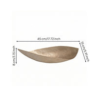Aluminum Tray with Hammered Finish Textured Boat Tray Sculptural Display Plate for Home Stylists, Interior Designers, Reception Area