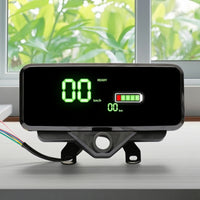 Universal Tricycle Instrument with Bracket Wired Digital Dashboard Backlit Speedometer Clear Visibility for Commuting