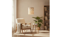 Handmade Boho Fringe Lampshade Handwoven Macrame Lampshade Indoor Woven Tassel Light Shade Cotton Rope for Bedroom