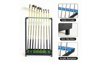 9-Slot Golf Club Rack Metal Golf Club Stand Vertical Upright for Golfers, Home, Garage, Pro Shops