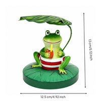 Buoyant Frog Ornament Decorative Buoyant Base with Frog Painted for Gardeners, Balcony