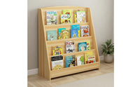 Multi-Layer Storage Student Study Station Modern Simple Design Writing Desk with Bookshelf Sturdy Construction Desk with Hutch Nordic Design for Students, Teens, Dorm Room, Bedroom