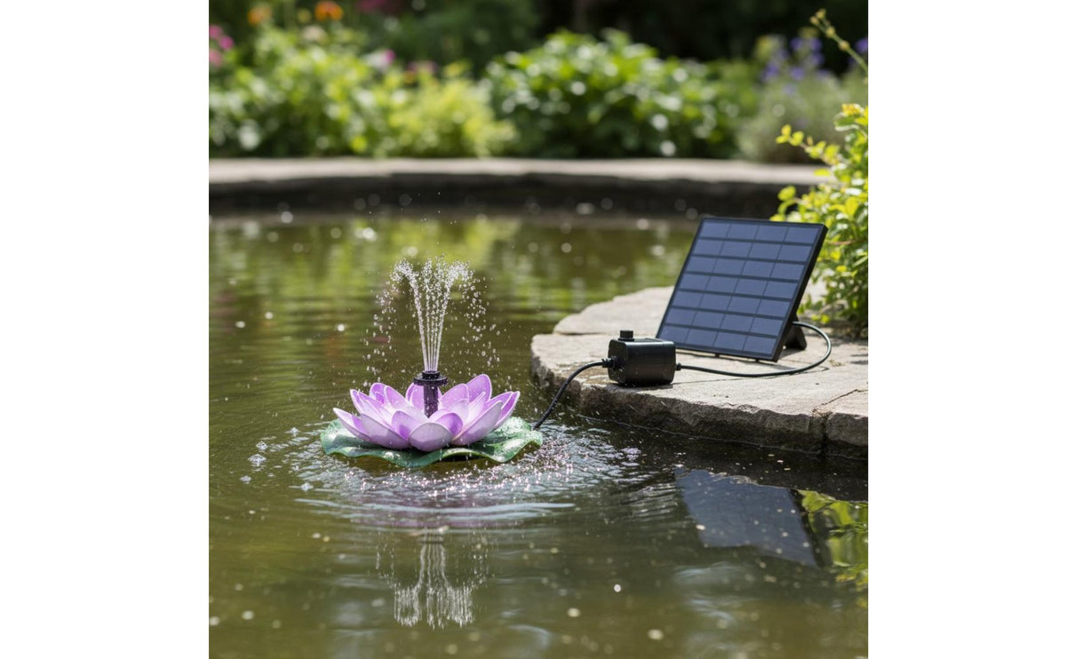 40 Pieces Floating Lotus Fountain Automatic Spray Lotus Frond Water Fountain Eco-Friendly Outdoor Decoration for Pond