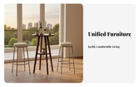Solid Wood Bar Table Versatile Counter Height Dining Table Versatile for Apartment Dwellers, Homeowners, Balcony, Cafe, Morning Meal Corner