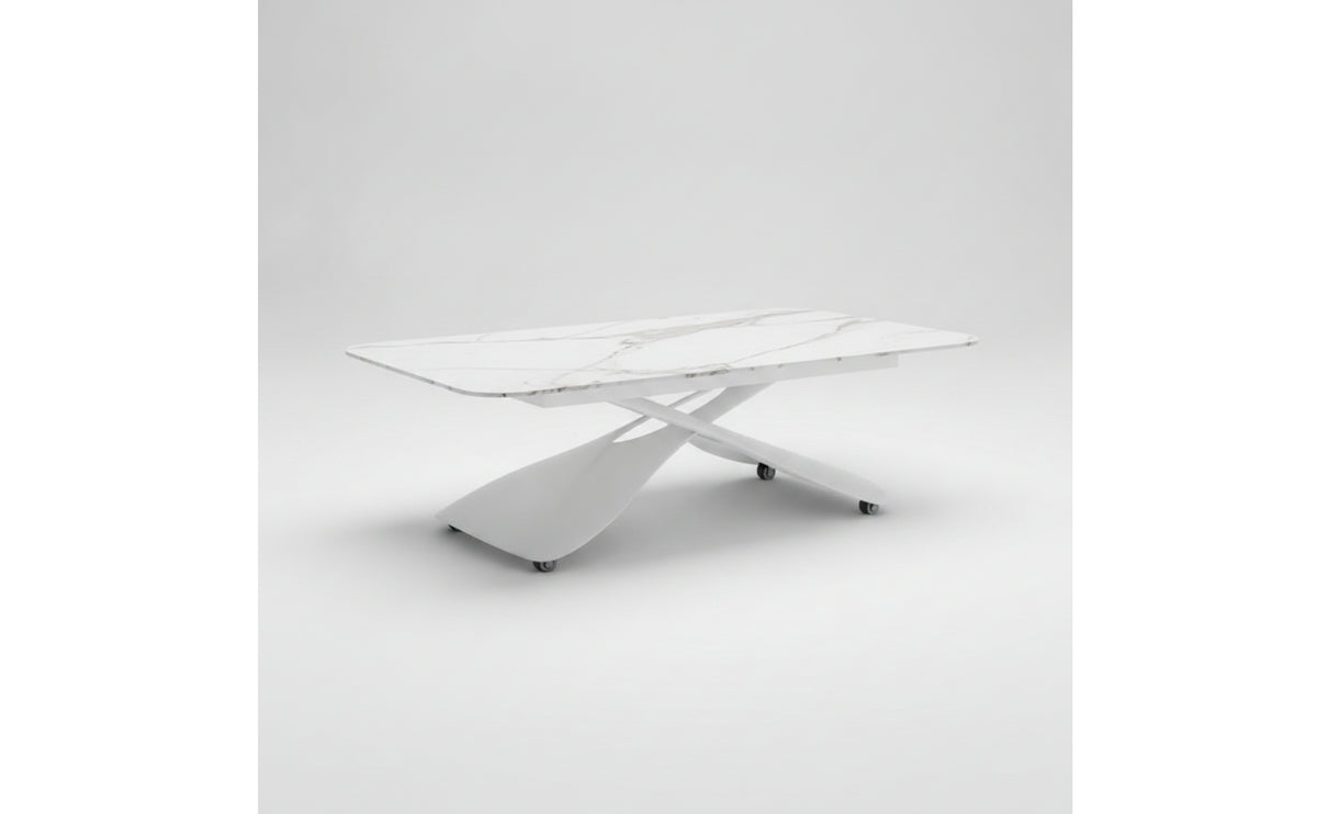 Liftheight-Adjustable Table Table Fully Assembled Coffee Table with Slab Top Low-Profile Furniture for Living Room, Small Apartment