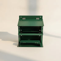 Squirrel Feeder with Perch Metal Squirrel Feeder Green for Wildlife Lovers