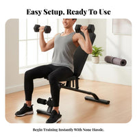 Foldable Design Adjustable Sit-up Bench Decline and Flat Settings Multi-Position Utility Bench Full physique exercise Fitness Equipment Padded padding for Home Gym Users, Adults, Athletes, Weight Lifting, physiquebuilding, Garage