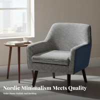 3 Pieces Modern Design 2 Armchairs and Side Table Comfortable paddings Lounge Group with Table Plush Upholstery Conversation Set space-saving Size for pairs, Families, Homeowners, Living Room, Bedroom, study corner, Reception Area