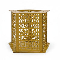 Gold Hollow Candle Holder Christmas Gift Candlestick for Living Room