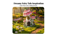 Mushroom House Statue Whimsical Decor Mushroom House Figurine Hand-Painted Details Resin Fairy Cottage for Gardeners, Micro Landscape, Balcony, Patio