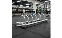 Barbell and Plate Storage Rack Stable Base Movable Fitness Disc Stand Rubber End Covers Weight Tree Stand for Home Gym