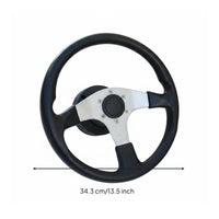 Foam Alloy Stainless Boat Steering Wheel Speedboat Steering Wheel Polished Surface Easy to Operate