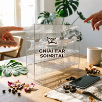Multi-Level Rabbit Cage with Waste Tray Easy-Clean 18-Compartment Rabbit Cage Space-Saving for Breeders, Farms, Backyards