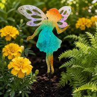 Vintage Iron Butterfly Angel Garden Stake for Yard and Balcony Decor