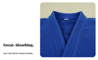 Judo Gi Thickened Judo Gi Breathable Fighting Arts Training Suit for Children, Beginners, Dojo, Sparring, Gym