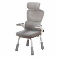 Ergonomic Design Adjustable 4-Leg Task Chair High Back with Headrest Study Seat Support Household Furniture Easy Assembly for Teenagers, Home Users, Office Workers, Dormitory, Bedroom