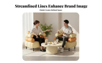 Modern Design Loveseat and Table Combination Comfortable Cushioning Sofa and Chair Set Long-Lasting Construction Commercial Furniture Easy to Clean Surface for Business Owners, Restaurant Managers, Interior Designers, Dessert Shop, Lounge Area