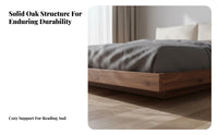 Solid Wood Levitating Bed Space-Saving Levitating Bed Frame Sturdy Construction Mattress Support for Simplicity Lovers, Couples, Guesthouse
