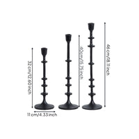 3 Pieces Candlestick Holders with Round Base Tapered Candle Holder with Round Base Modern Taper Candle Holder for Tabletop