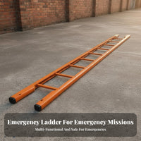 Bamboo Fire Ladder Heavy Duty Firefighter Hook Ladder Fast to Set up Firefighting Tool for Firefighters, Adults, Multi-Story Buildings, Hotels