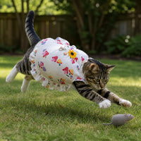 Breathable Summer Cat Dress with Leash Ring for Small Dogs & Cats, Anti-Shedding Pet Princess Skirt