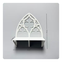 Gothic Window Shelf Openwork Tracery Shelf Decorative Home Decor