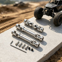 3 Pieces Driveshaft with Universal Joint Metal Universal Drive Shaft Heavy Heavy-Duty Driveshaft Shaft with Screws for RC Hobbyists