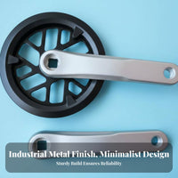 140mm Kids Bike Crankset Easy Installation 32 Tooth Chainwheel Set Single Chainring Crankset Rustproof for Young Cyclists