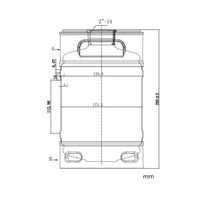 Mini Keg Stainless Steel Keg with Spear Growler Portable Container Corrosion Resistant for Homebrewers, Home Bar, Kitchen