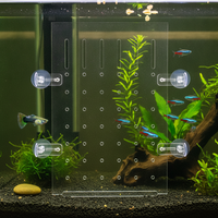 Acrylic Aquarium Divider with Suction Cups, Transparent Isolation Grid for Fish Tanks