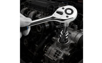 13 Pieces Reversible Socket Wrench Set with Quick Ratchet Handle Polished Socket Wrench Set with Universal Joint Compact Tool Manual for Mechanics
