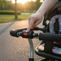 Red Release Button Tricycle Seat Lock Clamp-Style Stroller Seat Lock Silver Screws Locking Connector Molded