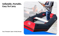 Sport Angleing Raft Wear-Resistant Hard-Floor Angleing Boat Foldable Inflatable Dinghy for Outdoor Aficionados, Adults, Lakes, Rivers