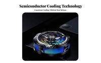 AI Temperature Control 45W Tablet Cooling Pad Rapid Chill Zing Effect Digital Display Phone Cooler Low Noise for Content Creators