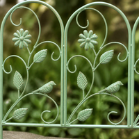 Iron Garden Fence, Outdoor, Large, Rust-Proof Coating, Garden Fence, Country Style, Decorative Fence