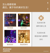 LED仿真玫瑰花电池盒遥控灯婚庆装饰串灯情人节布置可遥控挂灯