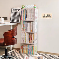 书箱书本亚克力收纳盒透明防尘桌面书柜桌下书架家用漫画展示盒子