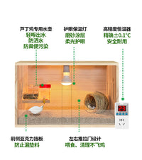 芦丁鸡饲养箱笼子卢丁鸡养箱造景宠物小鸡专用箱四季的保温箱鸡窝 40x30x30天窗款 特惠套餐1（1-3只）