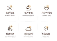床底收纳箱家用大容量扁平置物架衣服裤子整理架带轮小推车储物架 黑色大号